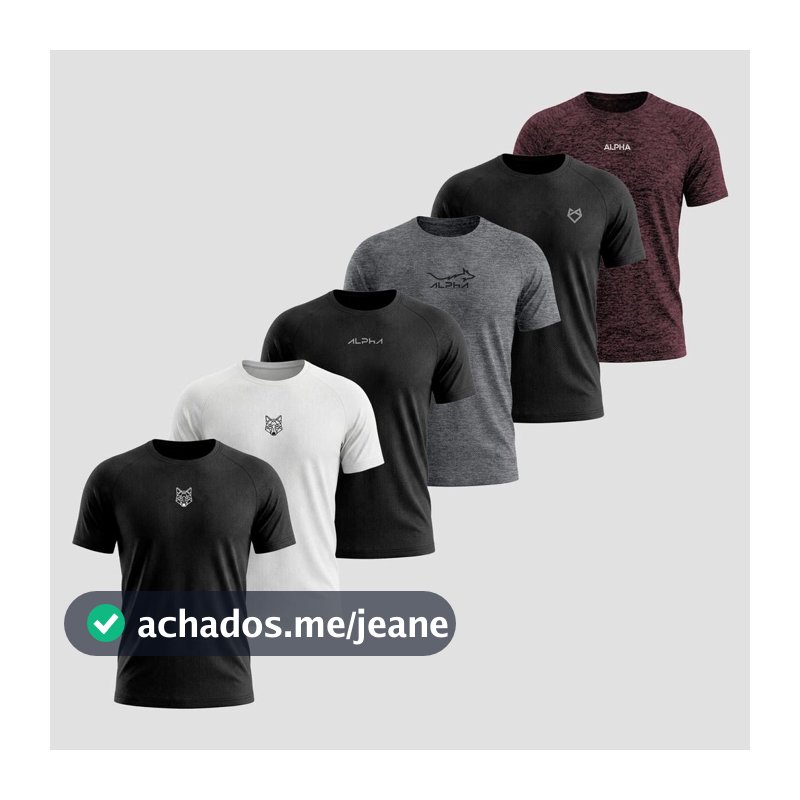 Kit 6 Camisetas Mais Procuradas Alpha Co
