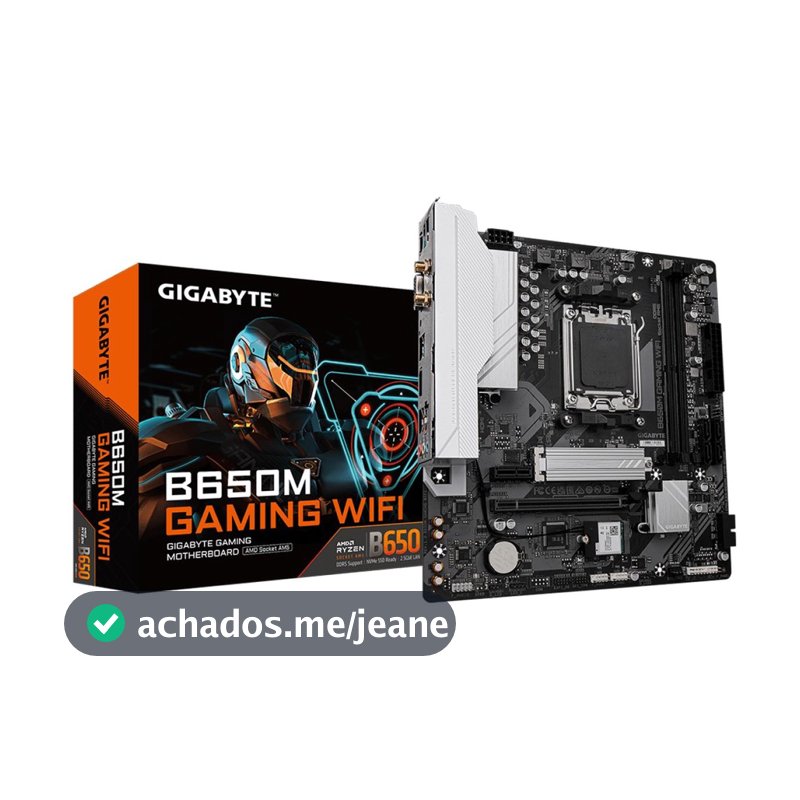 Placa Mãe Gigabyte B650M Gaming WIFI, Chipset B650, AM5, M-ATX, DDR5, B650M GAMING WIFI (rev. 1.0)