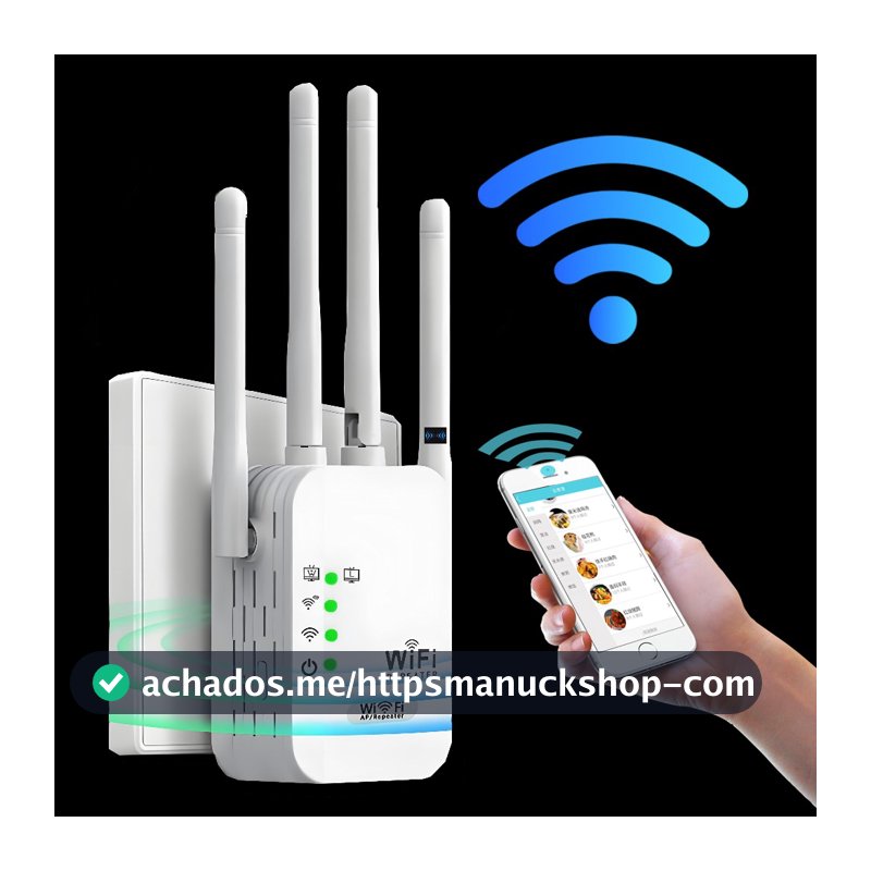 Amplificador de sinal Wi-Fi repetidor e roteador sem fio rede sem fio através da parede Dupla pressão/2.4G - G8