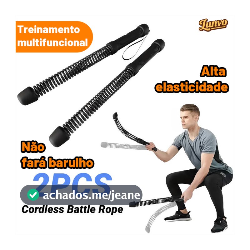 Corda de Treino Naval Sem Corda Portátil Exercício Funcional em Casa, Academia ao Ar Livre Ideal para Iniciantes