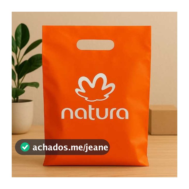 SACOLAS PLÁSTICAS COM LOGO NAT 30X40 LARANJA