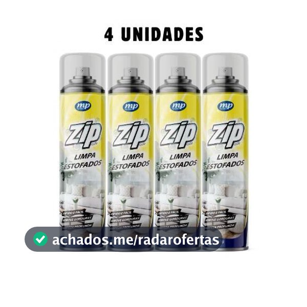 Espuma Spray Zip Clean 300ml Limpa a Seco Sofá, Estofado, Banco de Carro Limpeza Profunda