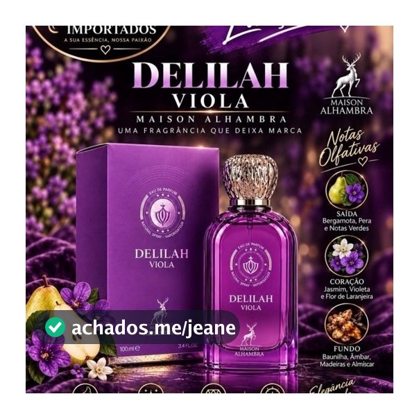 Perfume Feminino Delilah Viola Eau de Parfum 100ml – Floral Sofisticado e Marcante