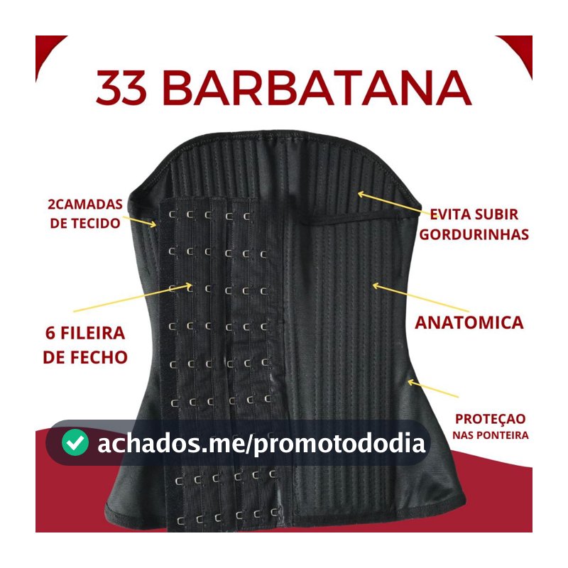 Cinta MODELADORA  REDUTORA 33 barbatana  Lipo Pos CIRURGICA afina a cintura  de alta compressão