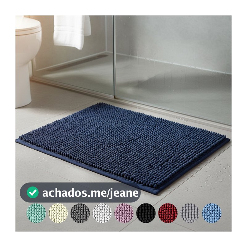 Tapete De Banheiro Bolinha Popcorn Antiderrapante 38x58cm Chenille