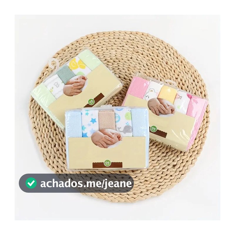 Kit 10 Unidades Toalha Paninho De Boca Ideias para Limpeza Facial Suave 23x23cm