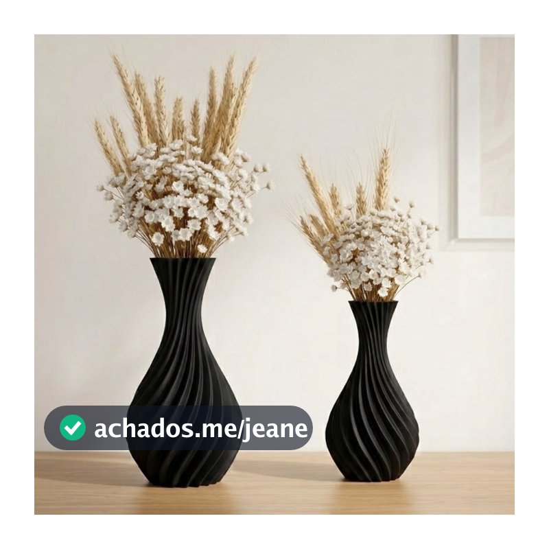 Kit 1 ou 2 Vaso Decorativo | ACOMPANHA Flores Sempre Viva e Trigo Seco | Flor Secas, Arranjo e Decoração para Sala