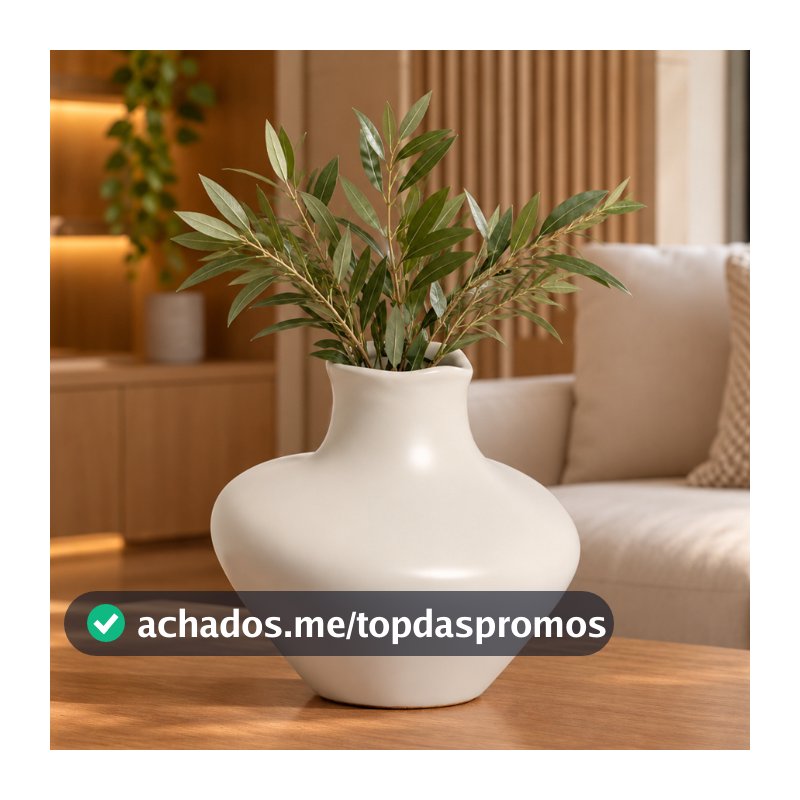 Vaso Decorativo Movimento 2 19x18cm 2A Cerâmica Organica Fosco Acetinado Sofisticada Decoração Sala