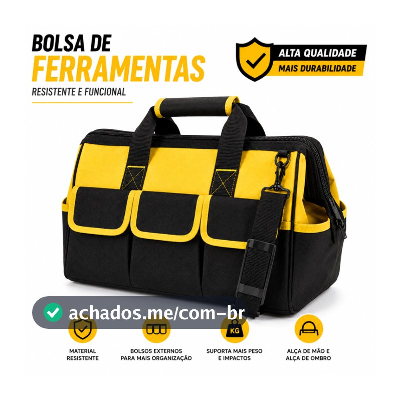 Bolsa Para Ferramentas Mannutenção Mecanica Eletrica Maleta de Ferramenta Grande Mala de Ferramentas