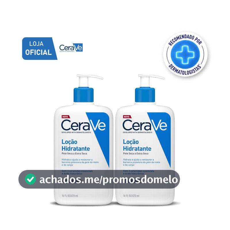 Kit CeraVe Loção Hidratante Corporal 2x 473ml para peles normais a secas