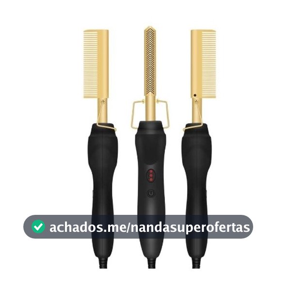 Pente Elétrico Prancha Cerâmica Profissional Alisador Cabelo Aquecimento Milti-fucional Chapinha