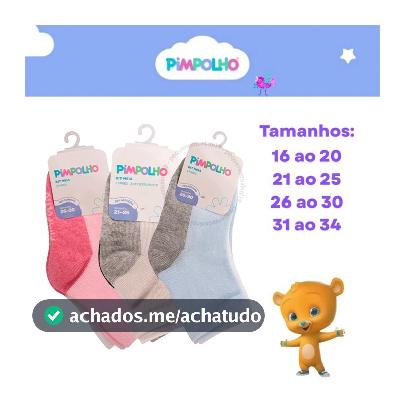 Kit Meia Infantil Coloridas Solado Escuro Menino Menina Não Encarde Algodão Pimpolho