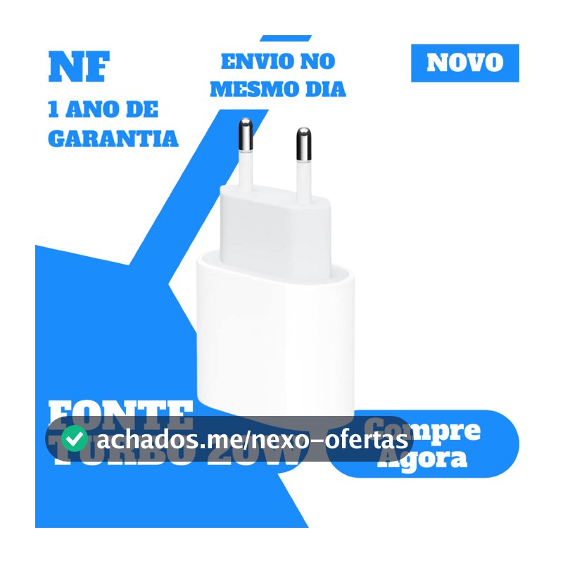 Fonte Turbo 20W Carregador Original Apple 1 Ano De Garantia