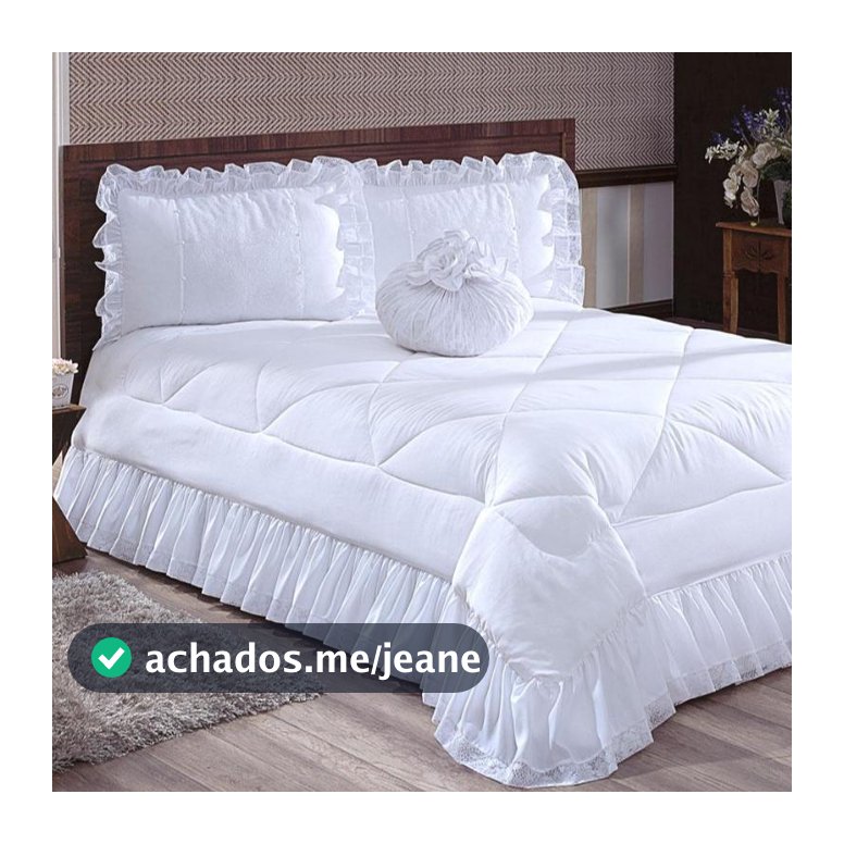 Colcha casal queen em renda para noivas/ou decoração kit 4 peças