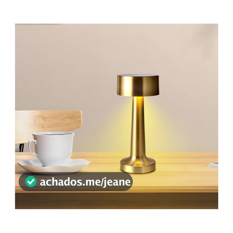 Luminária De Mesa LED Retrô Por Sensor De Toque Recarregável Decoração Charmosa Ideal Para Cabeceiras e Pontos de Luz