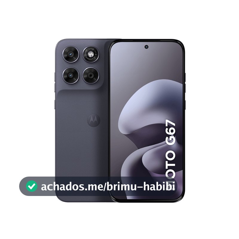 Smartphone Motorola Moto G67 128GB, 5G, 12GB RAM Boost, Tela 6.7 FHD+, Câm. 50MP - Chumbo