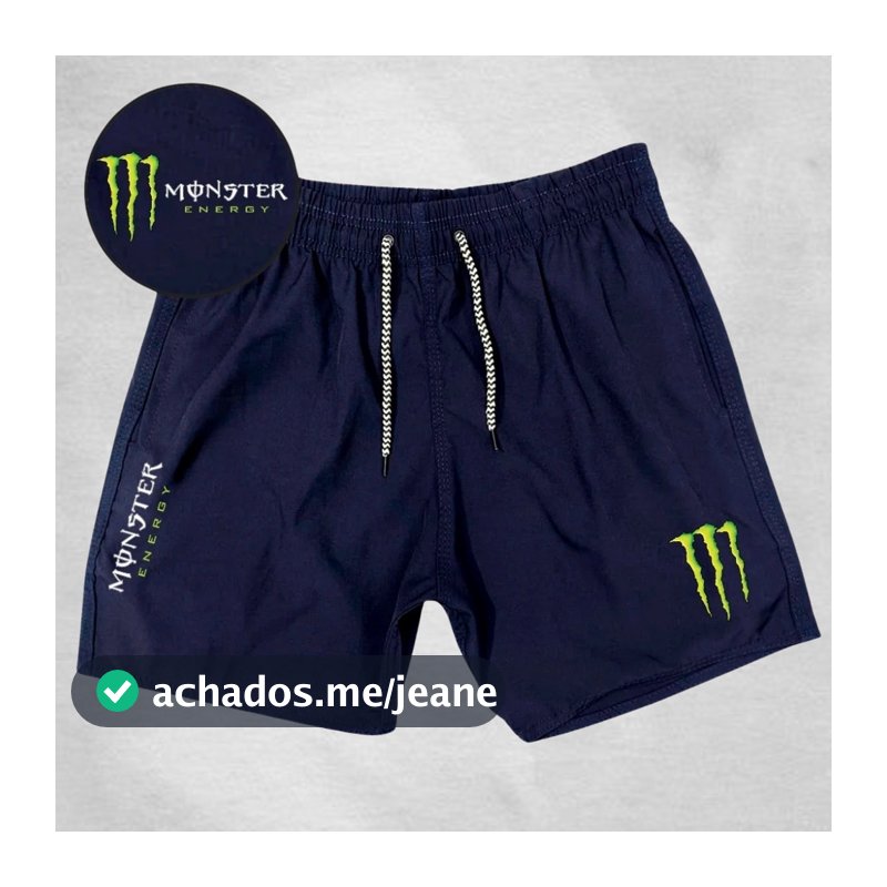 Bermuda Masculino Elastano Modelo Academia - Mo_nster 02 - Esportivo Ideal para lazer corridas e esportes Promoção