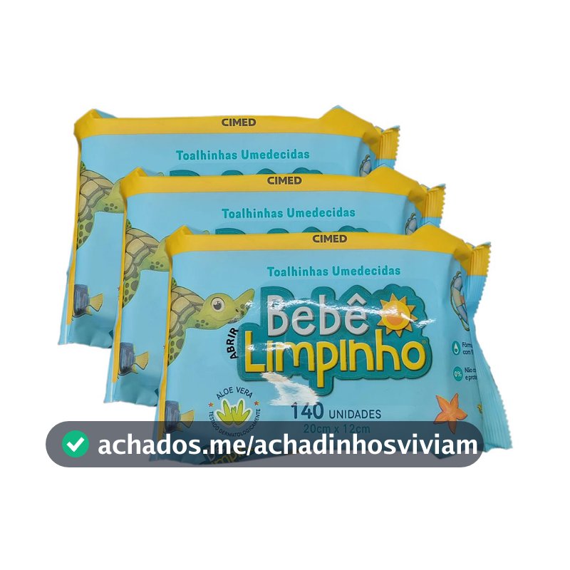 kit 420 Toalhas Umedecidas Bebê Limpinho