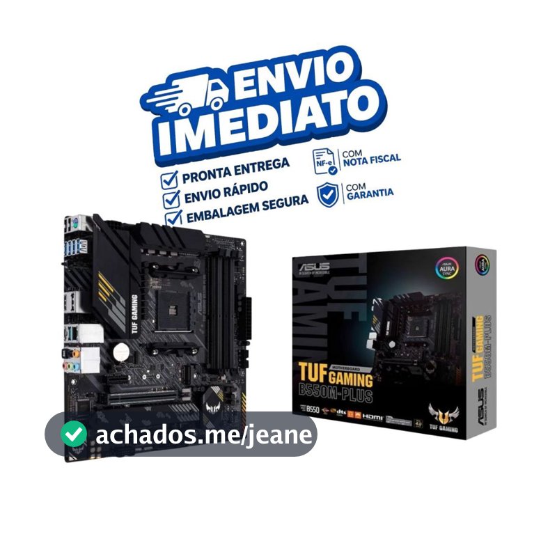 Placa Mãe Asus TUF Gaming B550M-Plus, Chipset B550, AMD AM4, mATX, DDR4 - PC Gamer Desempenho