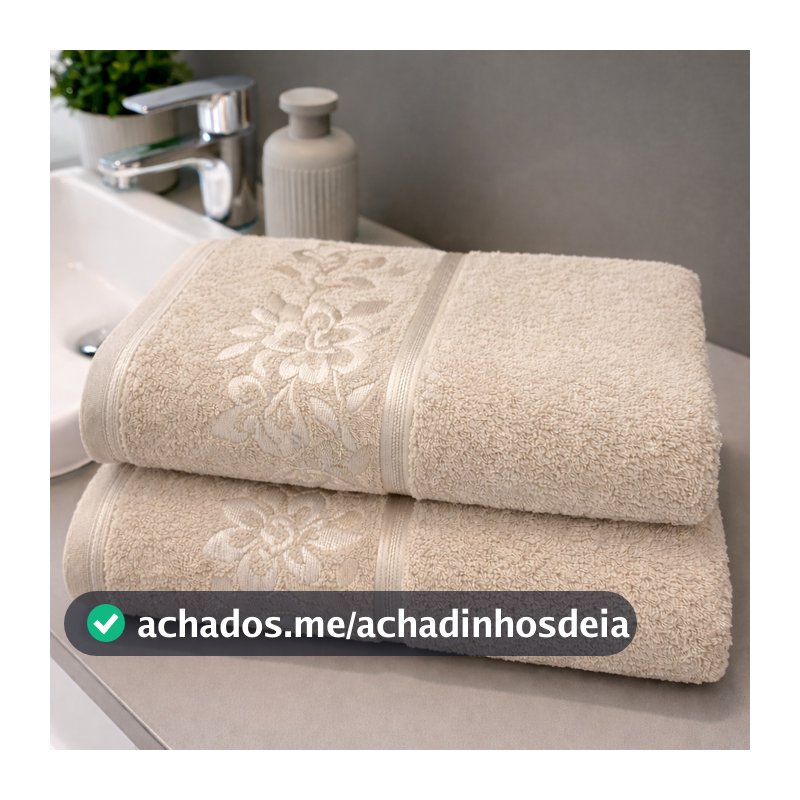KIT 2 Toalhas de Banho Garden Premium 75x130cm 100% Algodao Felpuda Super Macia Floral
