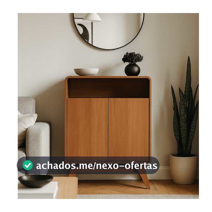 Aparador Buffet Eccos 2 Portas Sala de Estar Moderno 35x65 cm - PROMOÇÃO