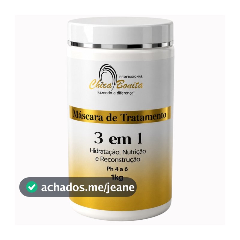 Máscara Capilar 3 em 1 Chica Bonita | Hidratação, Nutrição & Reconstrução