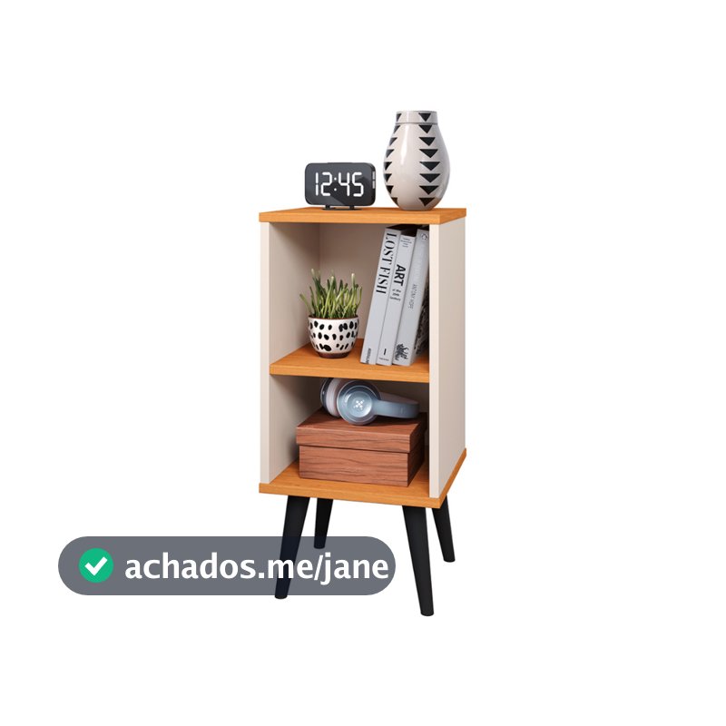 Mesa De Cabeceira Charme Mesinha De Cabeceira Retro Pés Anti Umidade Com Prateleira Apoio Cama