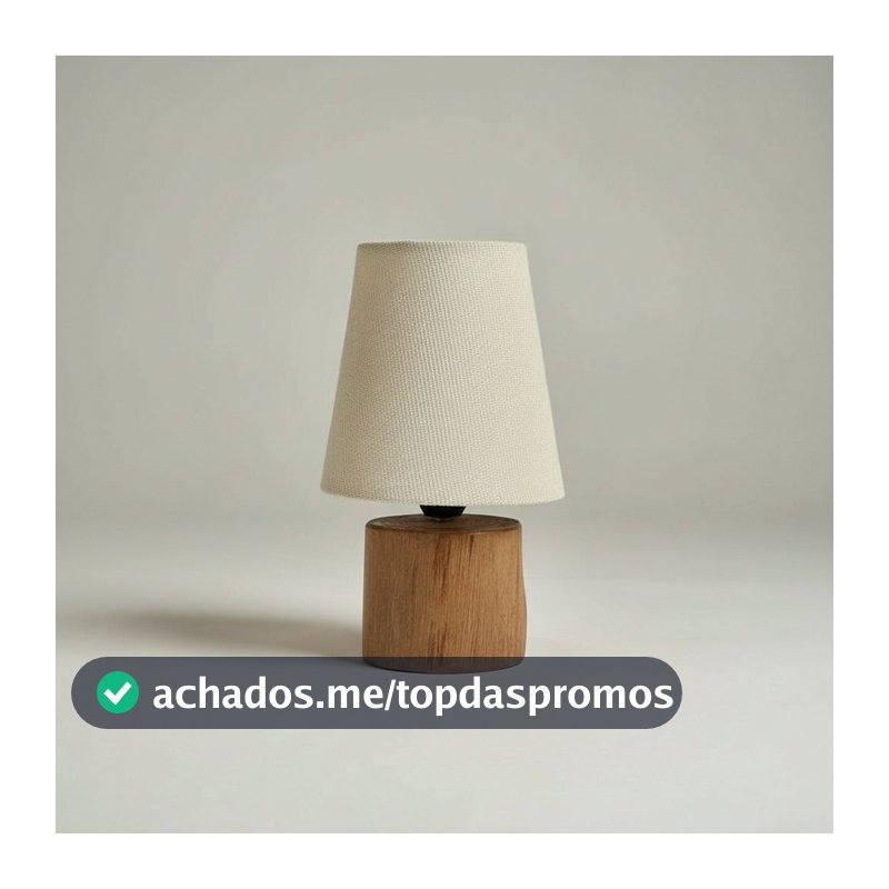 Mini Abajur De Madeira Cômoda | Quarto | Sala | Aparador | Presente | Cantinho de Leitura 127/220v