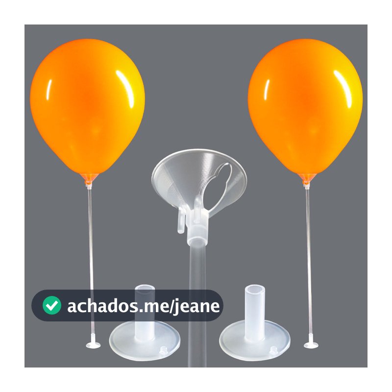 Kit 20 Suporte Para Bexigas 33cm Com Base Autoadesiva