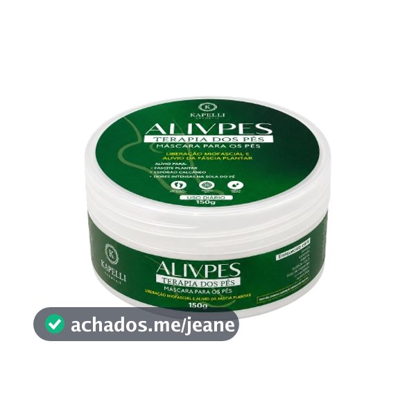ALIVPES Terapia dos Pés 150g – Pomada para alívio da Fascite Plantar, Esporão, Neuropatia periférica e Pés Cansados
