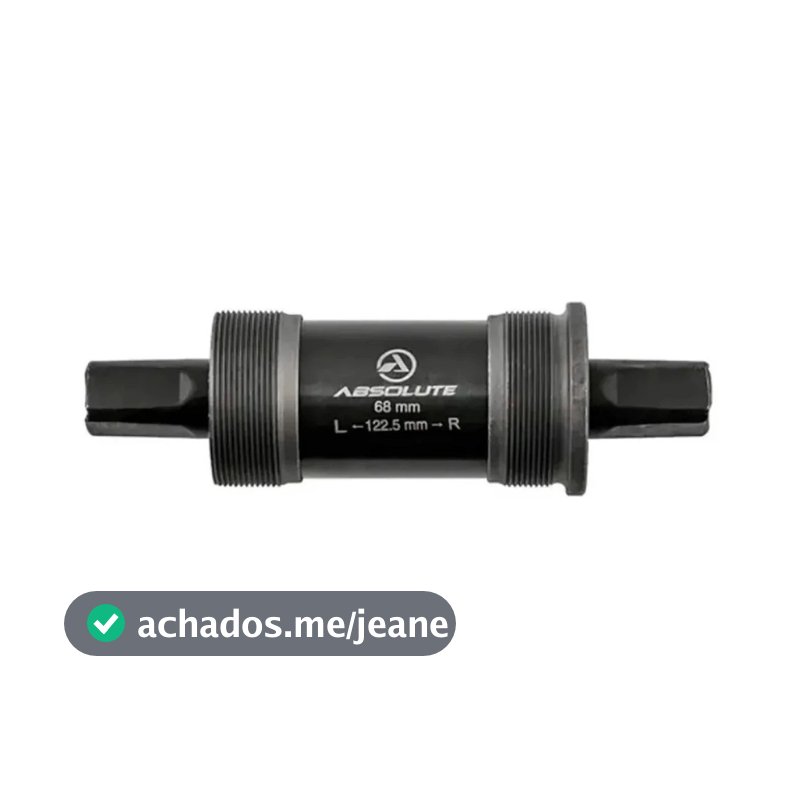 Jogo Movimento Central Centro Selado Com Rolamento Absolute Eixo 34.7mm X 122,5mm Bike Aro 26 ou 29