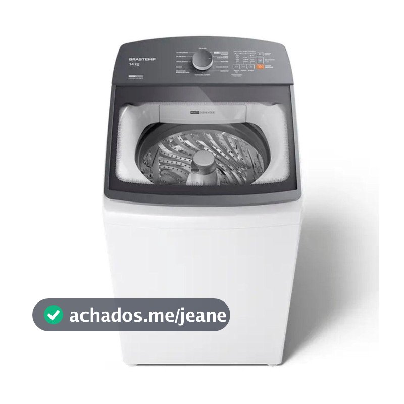 Máquina de Lavar Brastemp 14kg Smart Sensor Cesto Inox Branca