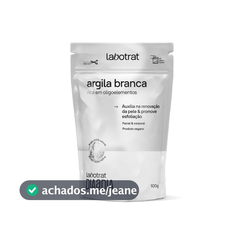 Mascara Facial Argila Branca esfoliante renovação pele
