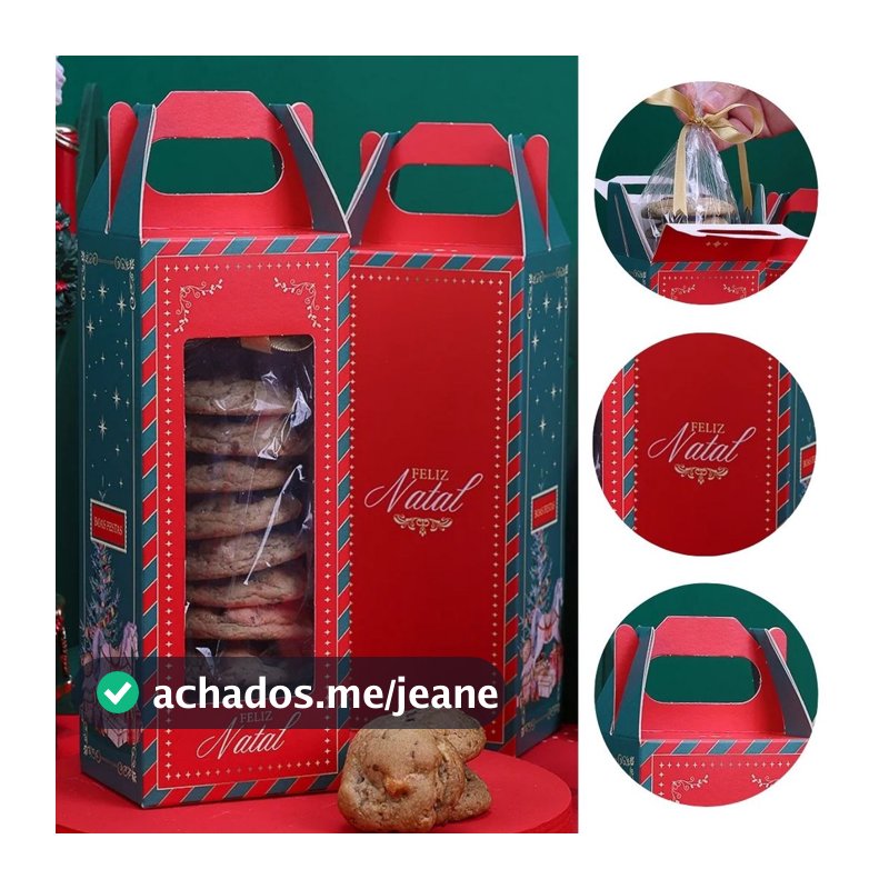 10 CAIXA PARA PRESENTE NATAL 8X6,5X20CM TRADIÇÃO 5245 ( JANGO NATAL 2025 )