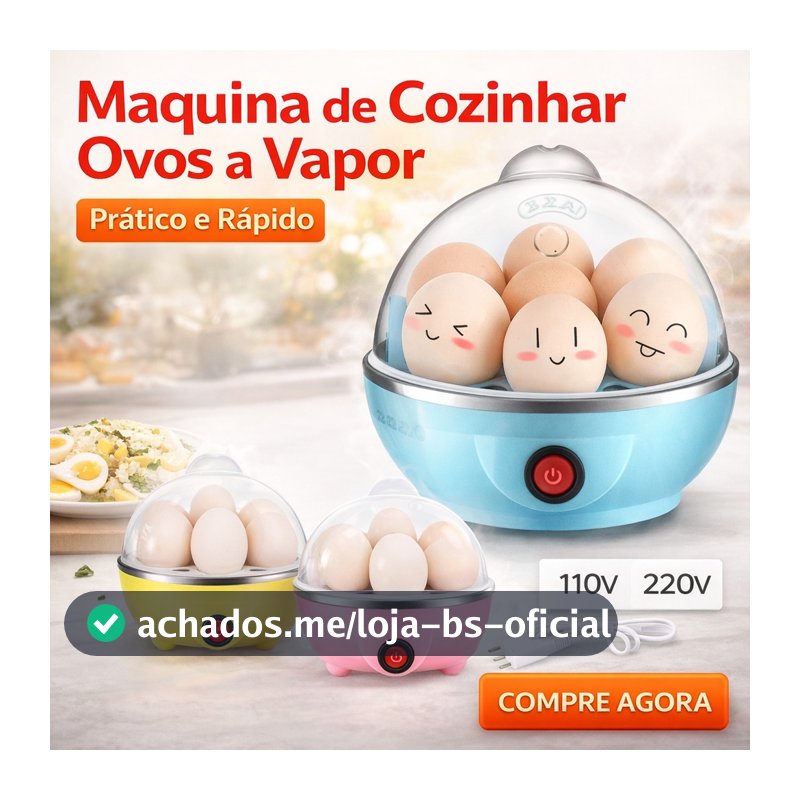 Maquina Eletrica Cozedor Ovos Vapor Egg Cooker110v Envio imediato!!!