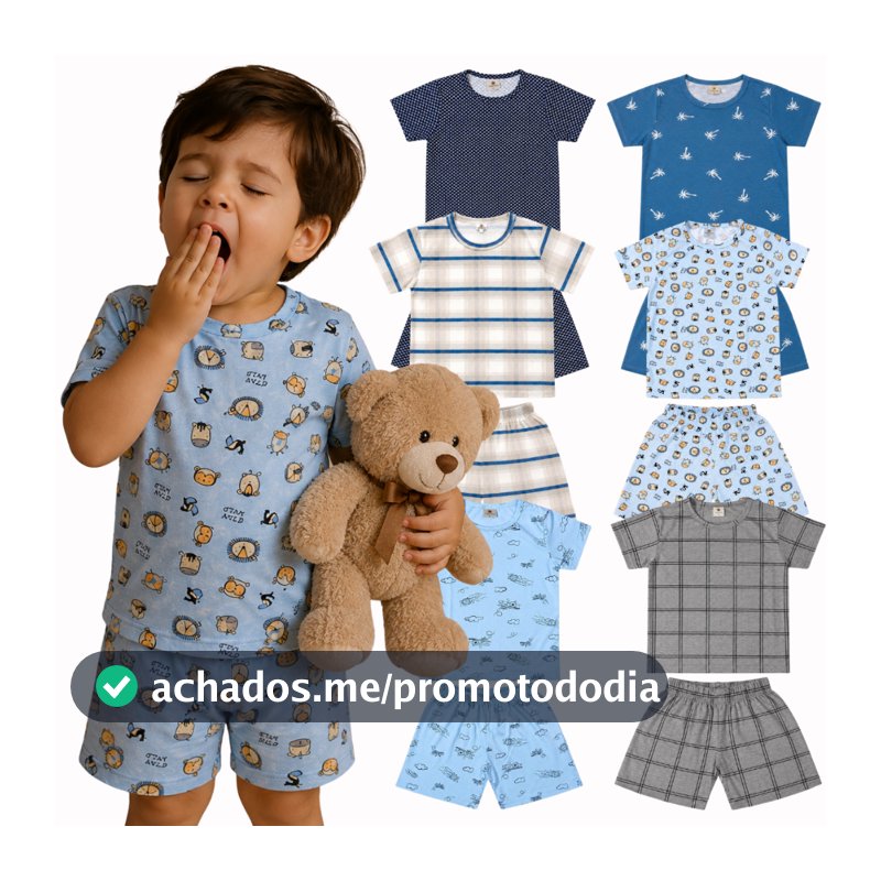 Pijama Infantil Menino do 4 ao 14 anos | Roupa de Dormir Infantil | Pijama Infantil Masculino