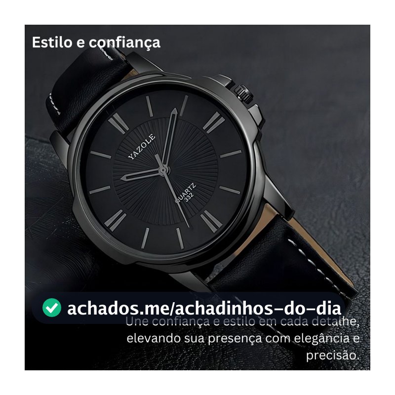 Relógio Masculino De Pulso Social Clássico Casual Original com Pulseira de Couro