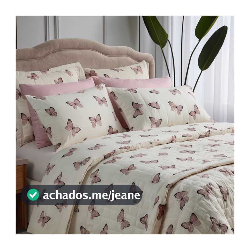 Colcha Casal Queen Solteiro King Cobre Leito Borboletas Azul e Rosa tendência e barato Alto Padrão