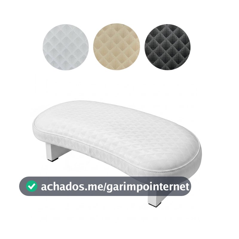 Apoio de Braço Ergonômico Para Manicure Acolchoado Branco Alta Qualidade
