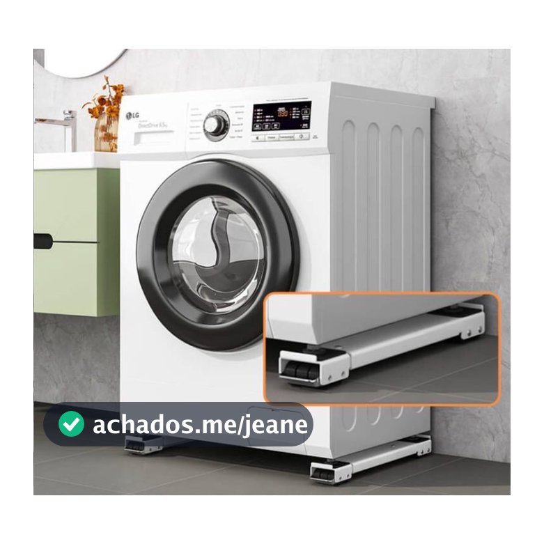 Suporte De Base Com Rodinha Para Geladeira Fogão E Máquina De Lavar Lousa Base Carrinho até 500kg Ajustável