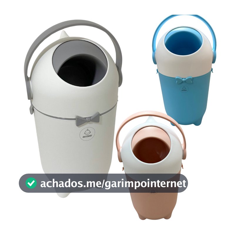 Lixeira Antiodor Para Quarto do Bebê Banheiro Fraldas Anti Bacteriana Anti viral 10 Litros