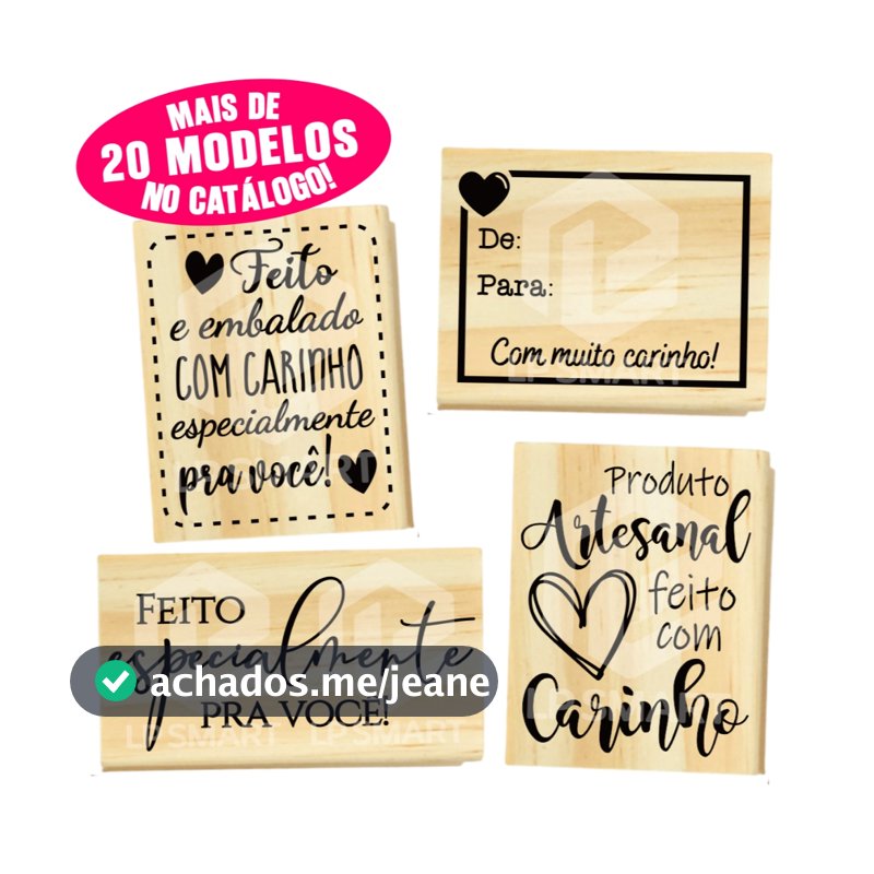 Carimbo Artesanal Decorativo Tag para Personalizar sacolas, embalagens, caixas, tags, tecido, papel de seda e muito mais