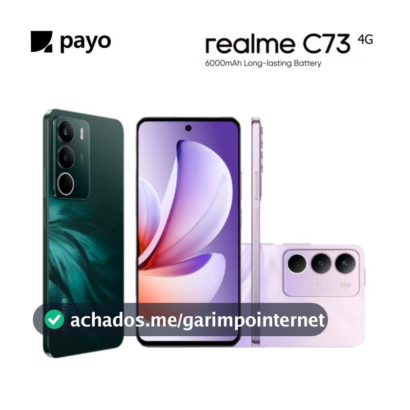 Realme C73 4G Dual SIM NFC 256GB + 8GB ou 128GB + 4GB 6.6" 120Hz 6000mAh