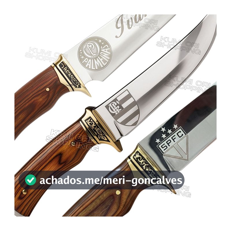 Faca Para Churrasco Profissional Luxo Personalizado Seu time