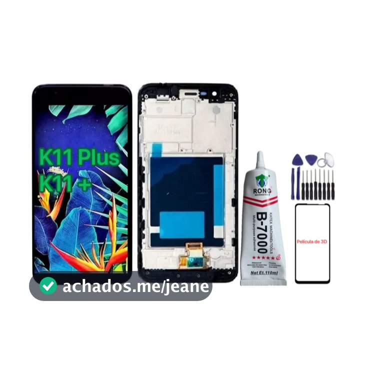 Frontal Tela Lcd Touch Display LG K11Plus K11+ X410 X410BCW Com Aro - A Pronta Entrega