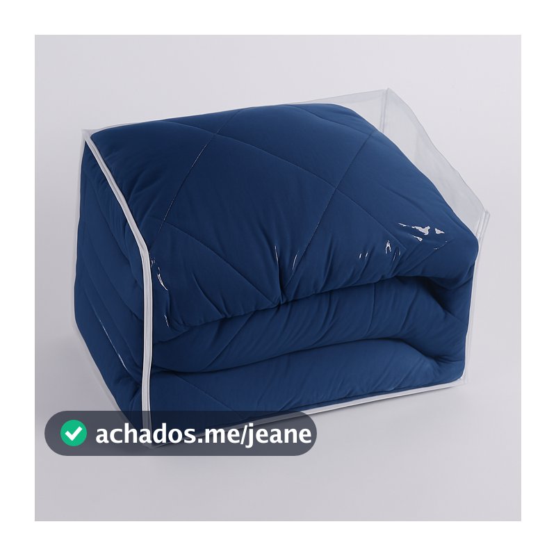 Kit 10 Saco Organizador para Guardar Edredom Casal Cobertor em PVC com zíper Cama Casal Sofá