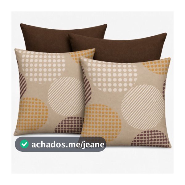 KIT 4 CAPAS PARA ALMOFADAS DECORATIVAS COM ZÍPER 45x45cm