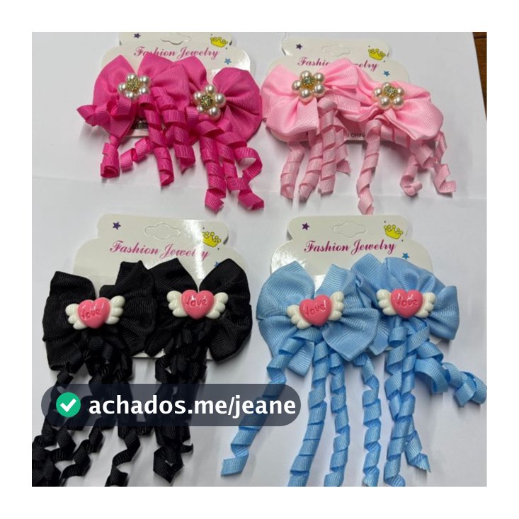 Kit 4/8/16/24 Unidades Grampo de cabelo com laço encaracolado