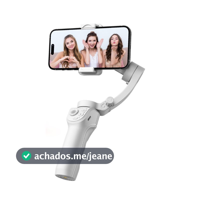 Estabilizador de Celular Portátil  Gimbal Rastreamento Facial IA Tripé Dobrável Profissional Vídeos