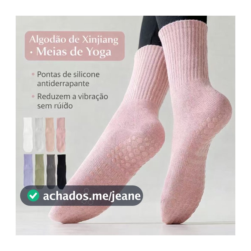 Meias De Ioga Antiderrapantes Profissionais Femininas – Fitness Listradas Respiráveis De Cano Médio Para Pilates moda